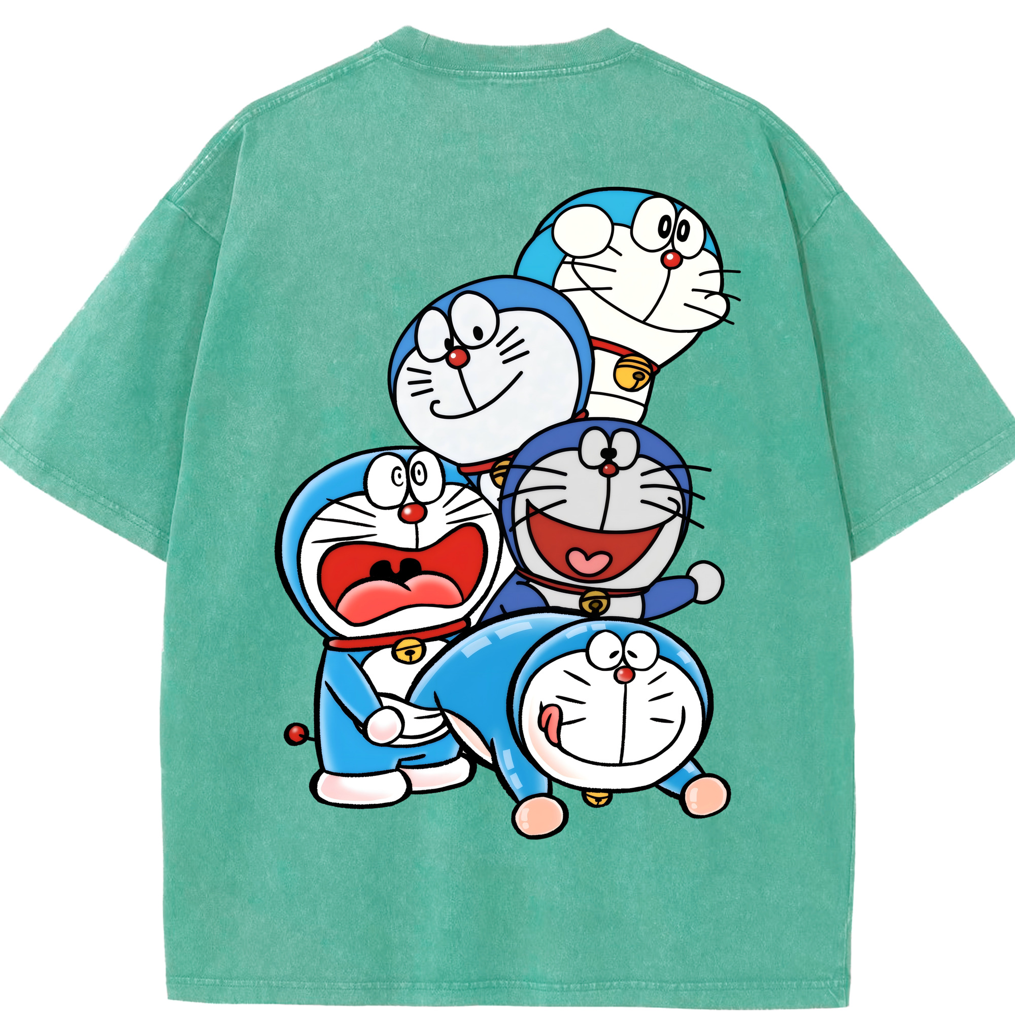 （画像用） ドラえもん Doraemon 綿100% ヴィンテージ風 半袖Tシャツ（背面プリント）